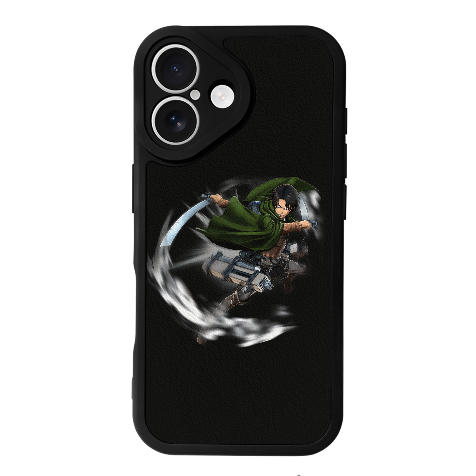 （画像用） 進撃の巨人 リヴァイ·アッカーマン Attack on Titan Levi Ackerman 【iPhone 16シリーズ対応】シリコンスマホケース（レザー調） 材質：シリコン